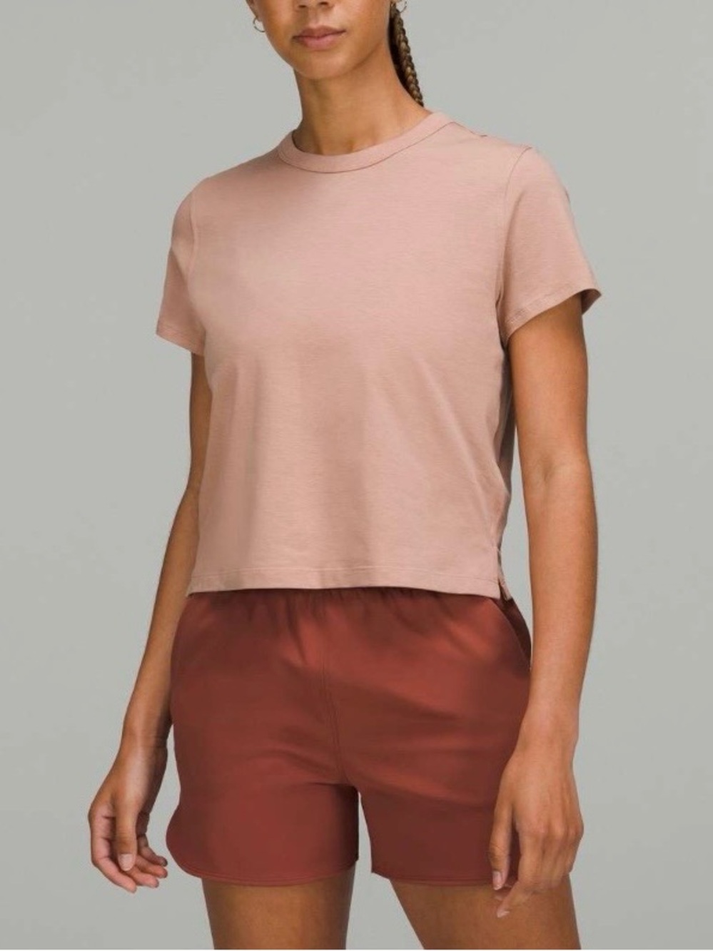 lululemon cotton blend tshirt  pink clay 
 Size 8
